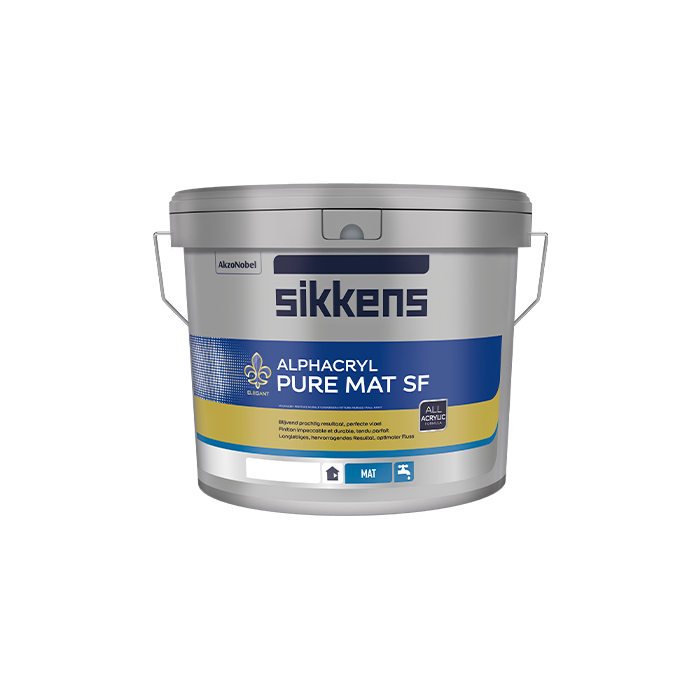 Aanbieding: Sikkens Alphacryl Pure Mat SF 10 liter wit / lichte kleuren